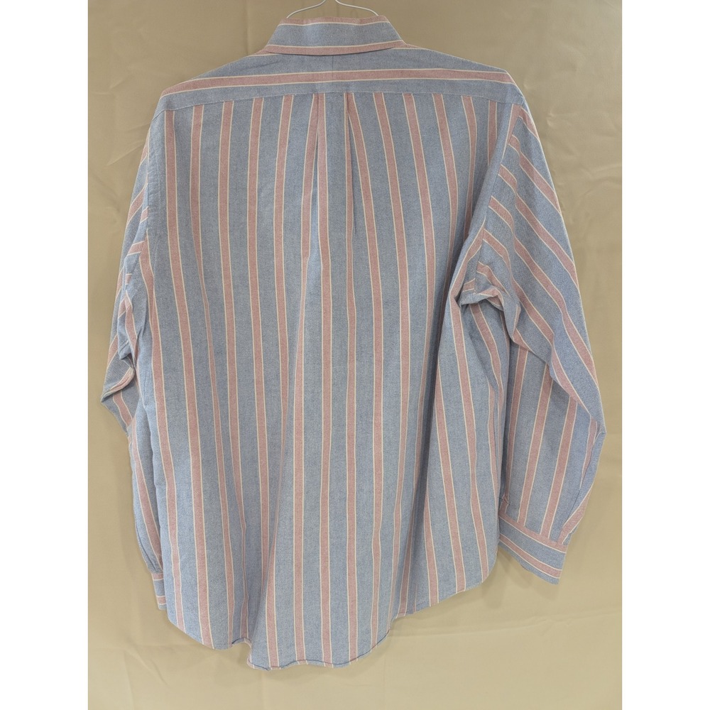 Ralph Lauren Striped Button Down Shirt Mens Long Sleeve Blue Pink 16.5 / 34 - Picture 4 of 6